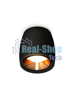 Светильник Ambrella Light XS1142004 SBK/PYG черный песок/золото желтое полированное MR16 GU5.3 (C1142, N7034)