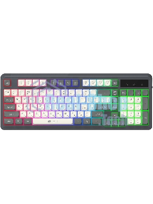 Клавиатура Oklick 731G проводная, USB Type-A, серый/белый