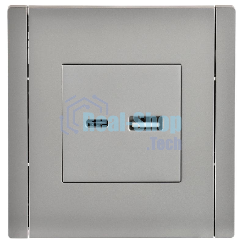 Розетка IEK FORTE&PIANO USB A+C 3,1А FP550 сталь
