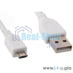 Кабель USB2.0 Pro Cablexpert CCP-mUSB2-AMBM-W-1M, AM/microBM 5P, 1м, экран, белый, пакет