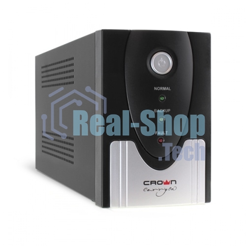 Источник бесперебойного питания CROWN Line Intractive CMU-SP800 COMBO USB 800VA\480W, корпус металл, 1x12V/9AH, розетки 4*IEC + 2*EURO+1*IEC bybass, трансформатор AVR 140-290V, съемный кабель 1.2 м, порт RJ11/45, порт USB, защита: от перегрузки, от КЗ, от скачков напряжения