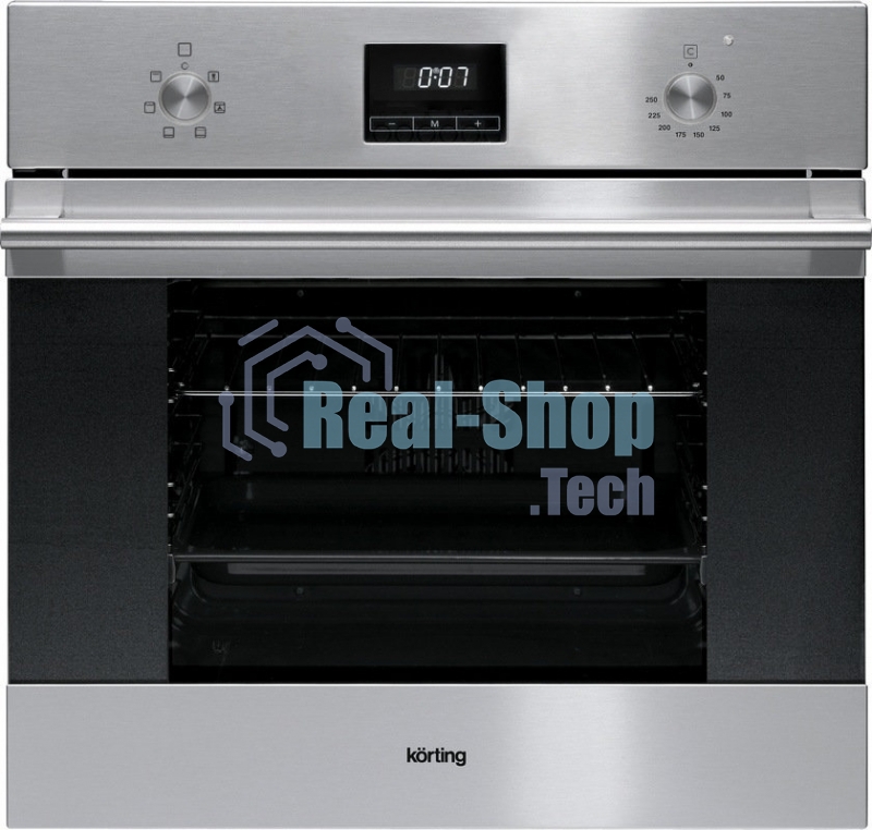Встраиваемая электрическая духовка Korting OKB 760 FX / 59.8 х 59.5 x 56 см, 6 режимов нагрева, гриль, конвекция, таймер, дисплей, нержавеющая сталь
