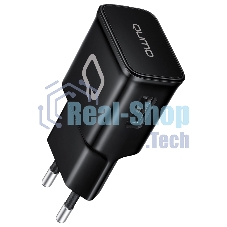 Сетевое зарядное устройство Qumo Energy (Charger 001), 1 USB, 1A, черный