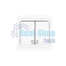 Выключатель 2-кл. СП Валери 10А IP20 с индик. белый Universal В0123