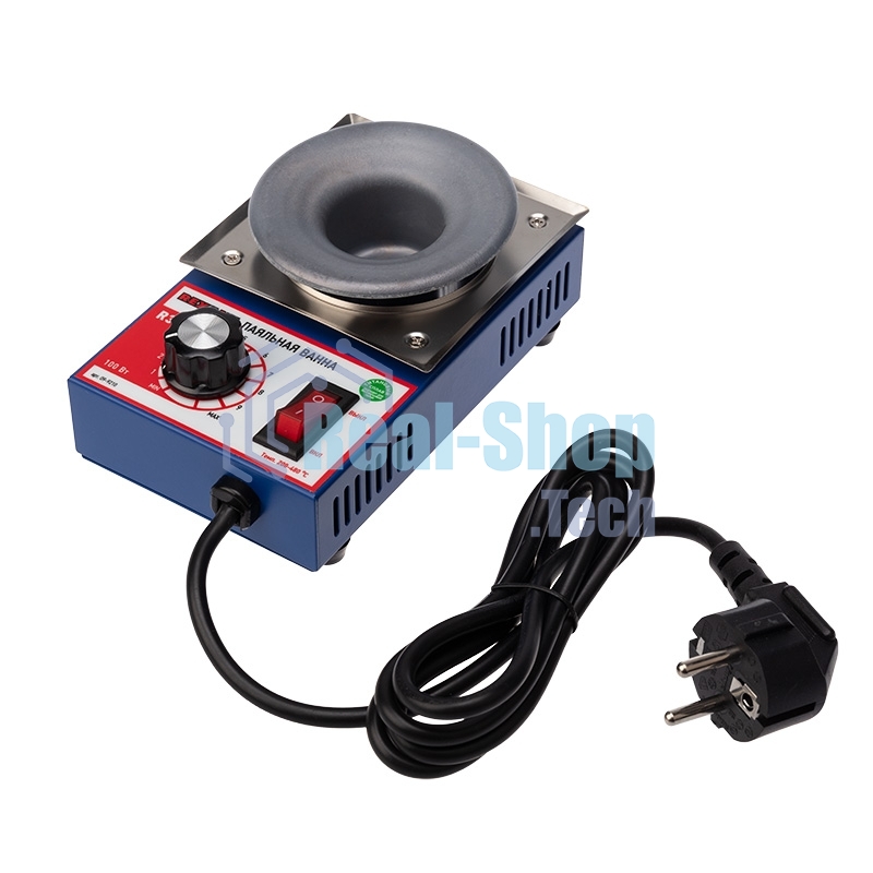 Паяльная ванна Rexant, модель R38F, 100 Вт, ø 38 мм, 200-480 °C, бессвинцовая