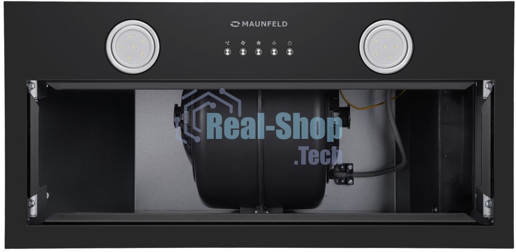 Вытяжка встраиваемая Maunfeld Trapeze 602M черный, 60 см, 1150 куб. м/ч, 54 дБ