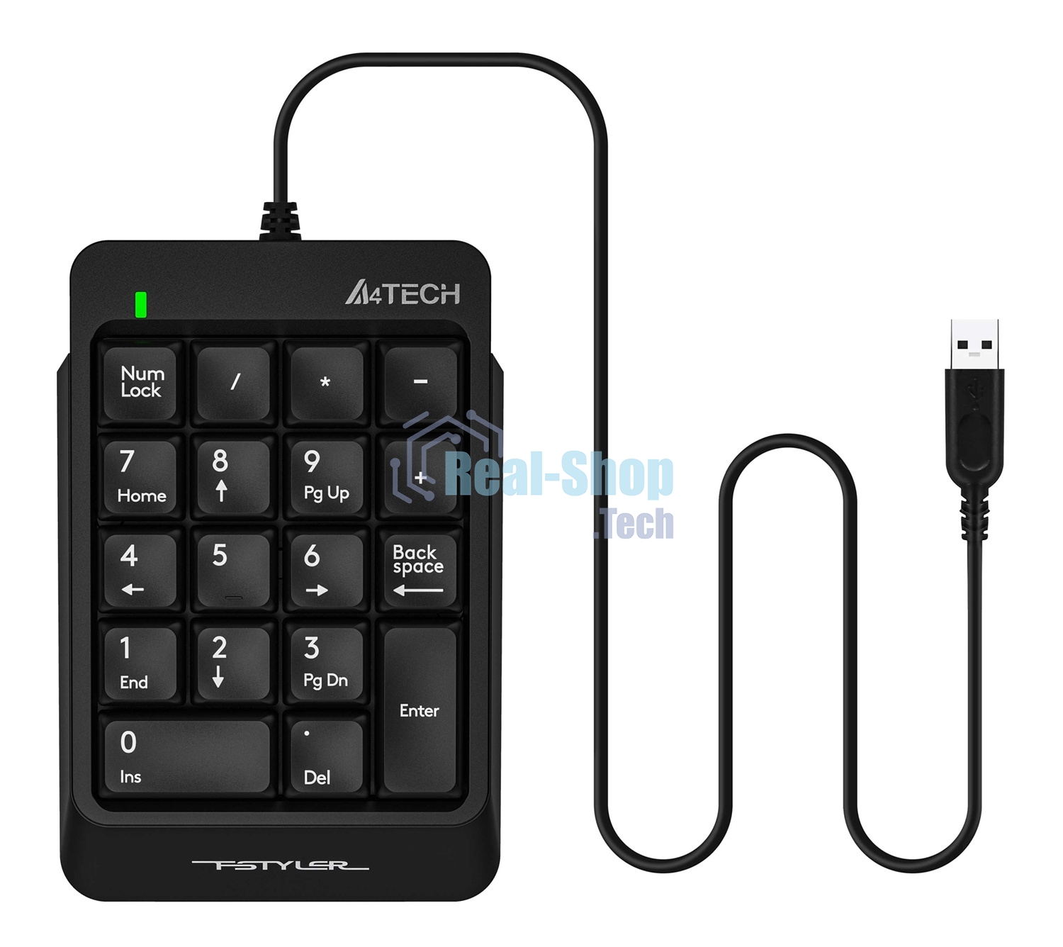 Числовой блок проводной A4Tech Fstyler FK13P, USB, черный