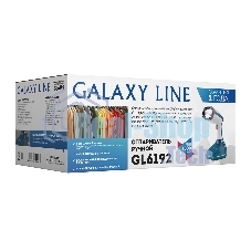 Отпариватель Galaxy Line GL 6192, синий с белым, ручной, 1000 Вт, постоянная подача пара до 25 г/мин