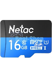 Флеш карта microSDHC 16Gb Netac P500 NT02P500STN-016G-R (с SD адаптером) 80Mb/s