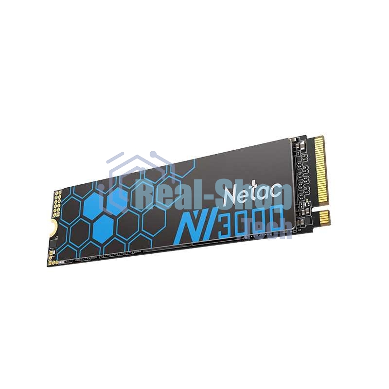 Накопитель SSD Netac NV3000, 500Gb, PCIe 3.0 x4, M.2 2280, NVMe, R/W 3000/2100, с радиатором