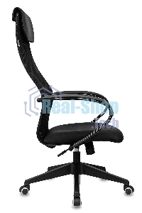 Кресло руководителя Бюрократ CH-607 TW-01 черный, сетка/ткань с подголов. крестовина пластик