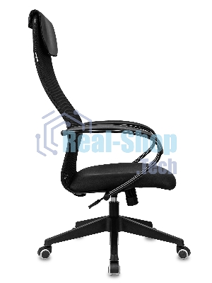 Кресло Бюрократ CH-607 TW-01 черный, сетка, подголовник