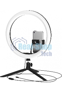 Светильник кольцевой Gauss 15W 800lm 3000-6500K 5V USB IP20 300x23мм черный дим пульт е LED