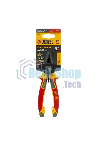 Плоскогубцы комбинированные Denzel диэлектрические трехкомпонентные рукоятки до 1000 В, 165 мм