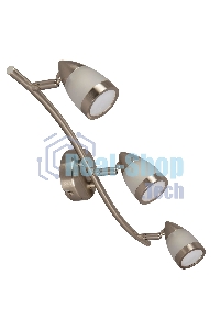 Светильник Hiper Светильник встраиваемый Сатин/Никель H077-3 Поворотный, мощность ламп до 50Вт Размер 18х13х55