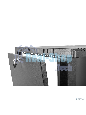 Шкаф ЦМО телекоммуникационный настенный сварной 12U (600 350) съемные стенки, дверь металл, черный