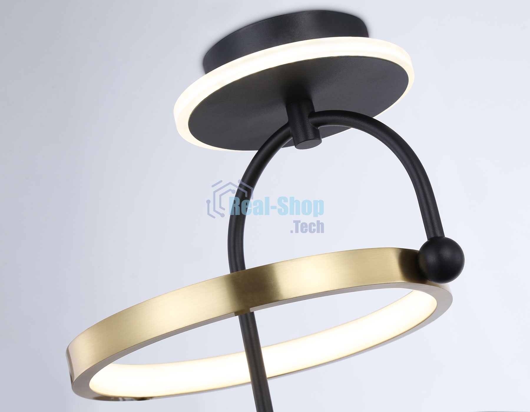 Светильник Ambrella light FL66424 BK/GD черный/золото 3000K/4200K/6400K 15W 240*220*347.7 (Без ПДУ)