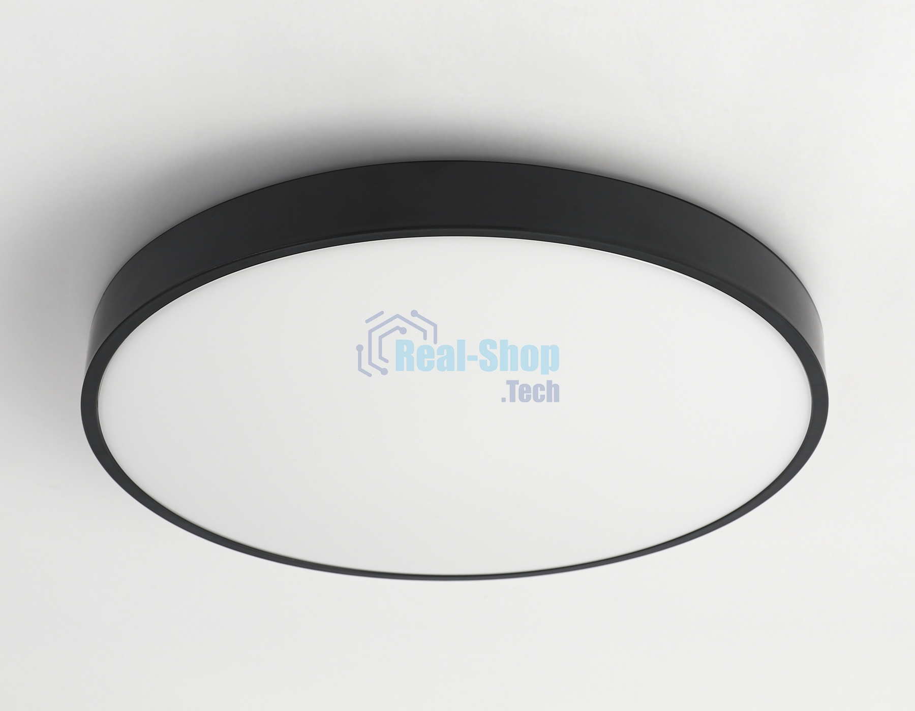 Потолочный светодиодный светильник Ambrella light FZ1207 BK черный IP54 40.5W 5000K D450*60 (без ПДУ)