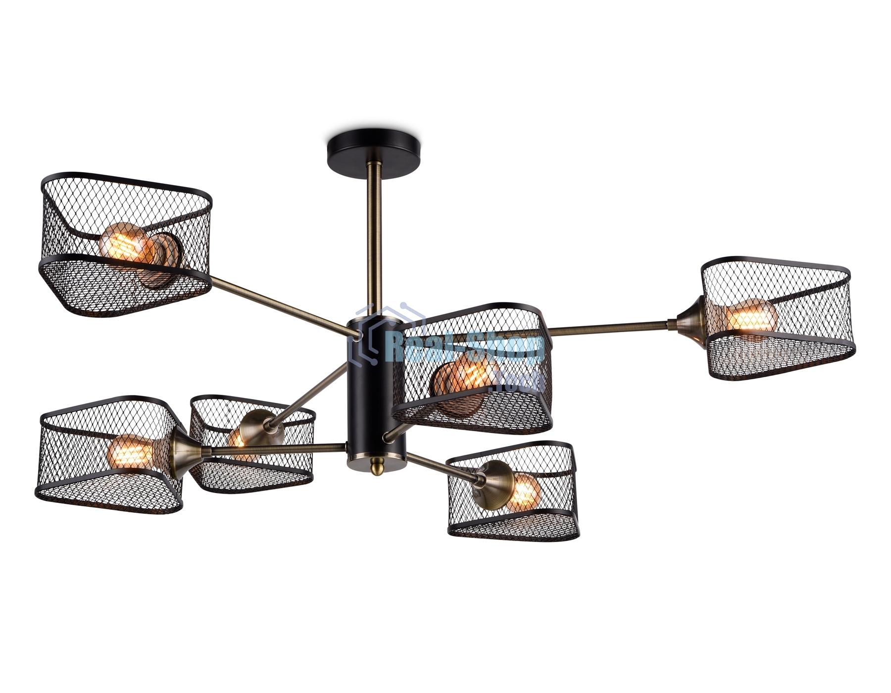 Светильник Ambrella light TR80172/6 SB/BK бронза/черный E27/6 max 40W D950*375