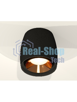 Светильник Ambrella Light XS1142004 SBK/PYG черный песок/золото желтое полированное MR16 GU5.3 (C1142, N7034)
