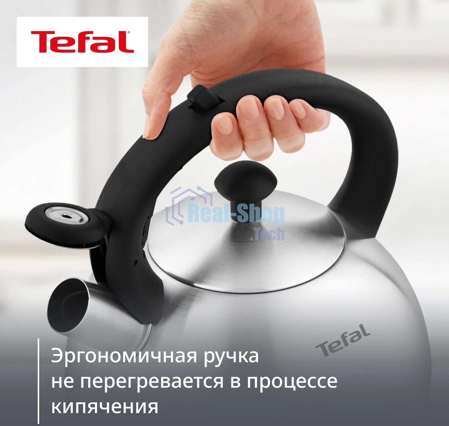Чайник металлический со свистком Tefal N4210117 3110602015