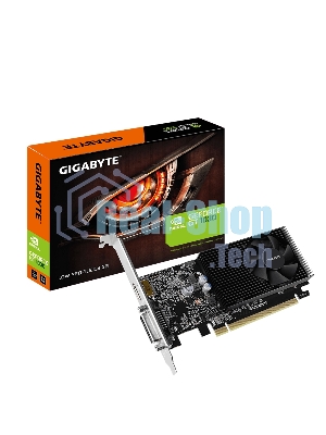 Видеокарта Gigabyte GV-N1030D4-2GL NVidia GeForce GT 1030, 2Gb DDR4/64-bit, PCI-Ex16 3.0, DVI-Dx1, HDMI2.0bx1, LP, 2-slot cooler, Retail