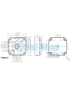 Настенная коробка Dahua для корпусов серий HDW2 Junction Box PFA121