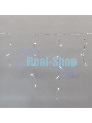 Гирлянда светодиодная Neon-night Айсикл (бахрома) 10х0,6м, с эффектом мерцания, прозрачный провод, IP44, 230В, диоды белые, 238LED