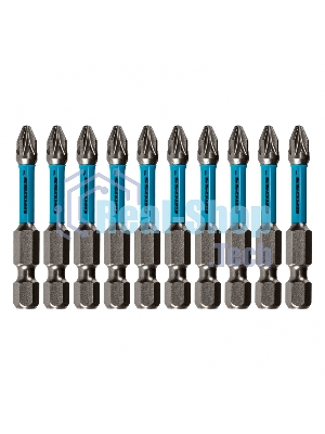 Набор бит торсионных Gross PZ2x50 мм, для ударных шуруповертов, 10 шт.
