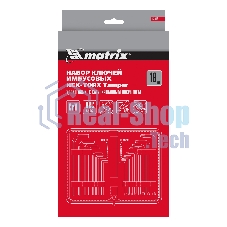 Набор ключей Matrix имбусовых HEX-TORX, 18 шт: HEX 1,5–10 мм, T10-T50, CrV, удлиненные, сатин.