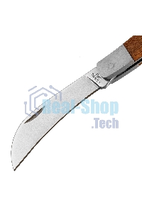 Нож Palisad садовый 170 мм складной изогнутое лезвие дерев. ручка