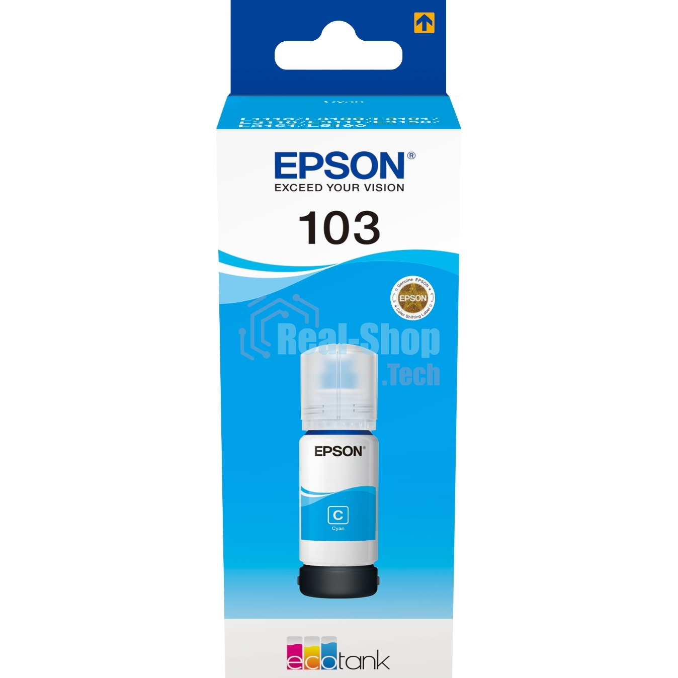 Чернила Epson 103C C13T00S24A голубой (65 мл) для Epson L3100/3110/3150