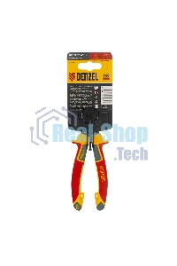 Плоскогубцы комбинированные Denzel диэлектрические трехкомпонентные рукоятки до 1000 В, 165 мм