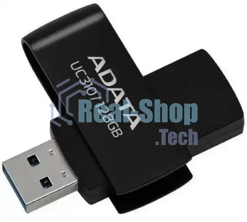 Флешка USB ADATA UC310 (UC310-128G-RBK), 128Gb, USB 3.2 Gen 1, R/W 100/30, черный