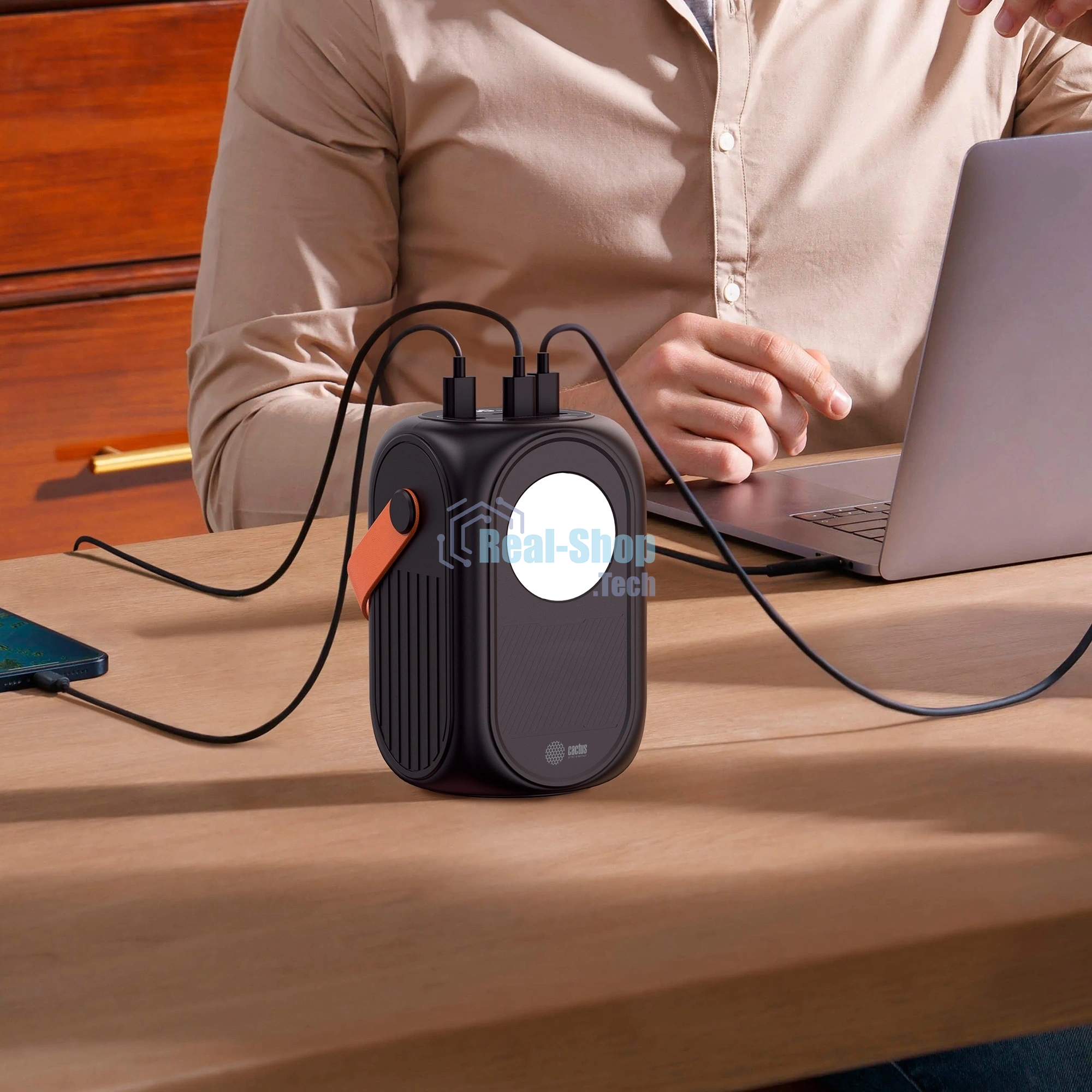 Портативный аккумулятор Cactus CS-PBFSUD-60000 60000mAh 80W 4.5A черный