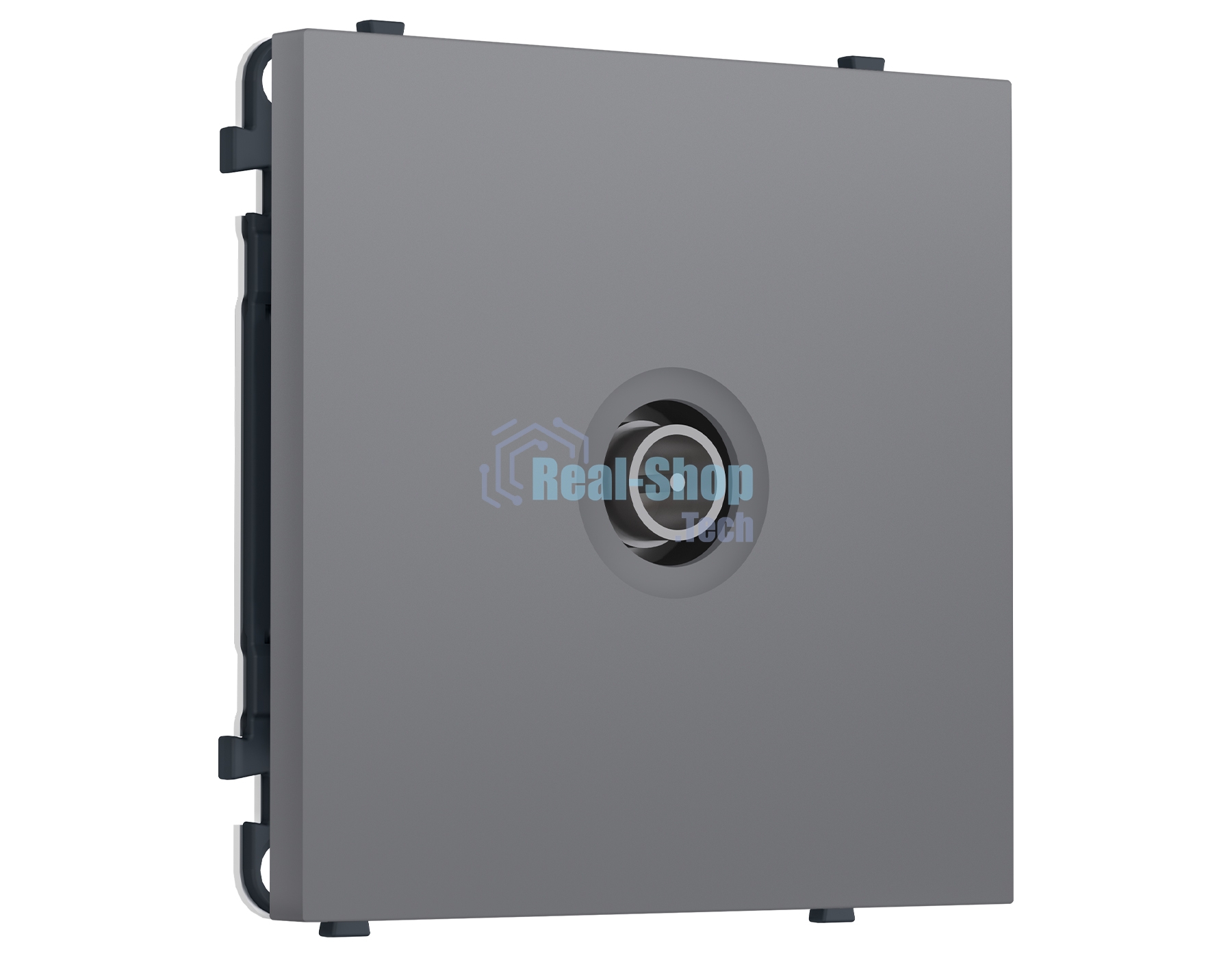 Комплект механизма TV розетки оконечной экранированной SIGMA Платиново-серый Мягкое касание 5-1000MHz 3dB QUANT PRO (SP8730, PR199)