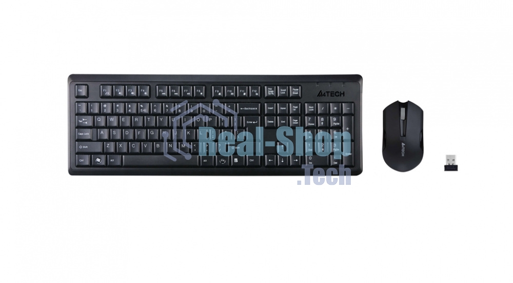 Комплект клавиатура + мышь A4 V-Track 4200N клав:черный мышь:черный USB беспроводная