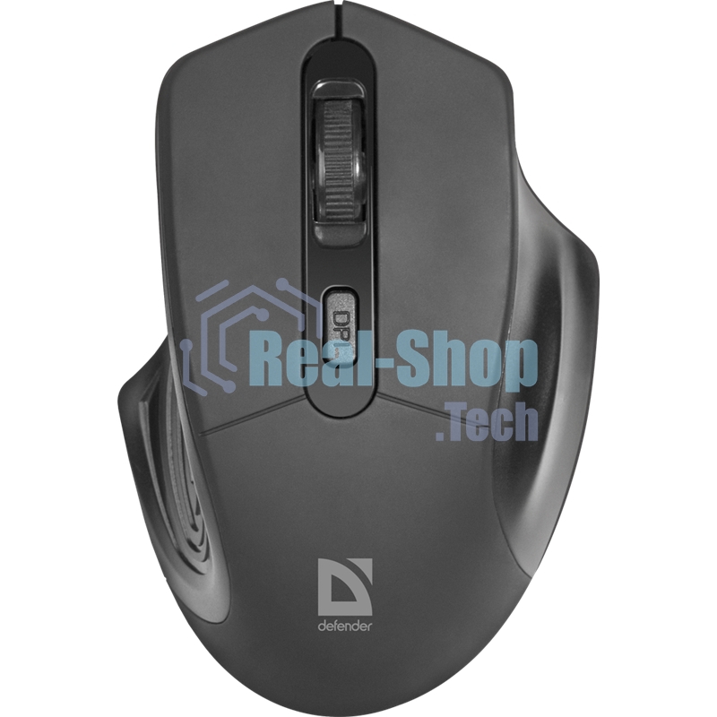 Мышь беспроводная Defender Datum MB-345 черный, 1600 dpi, радиоканал, USB, кнопки - 4