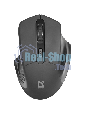 Мышь беспроводная Defender Datum MB-345 черный, 1600 dpi, радиоканал, USB, кнопки - 4