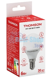 Лампа светодиодная Hiper THOMSON LED GLOBE 6W 500Lm E14 4000K TH-B2032