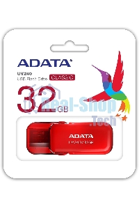 Флешка USB ADATA UV240 (AUV240-32G-RRD), 32Gb, USB 2.0, R/W 15/5, красный