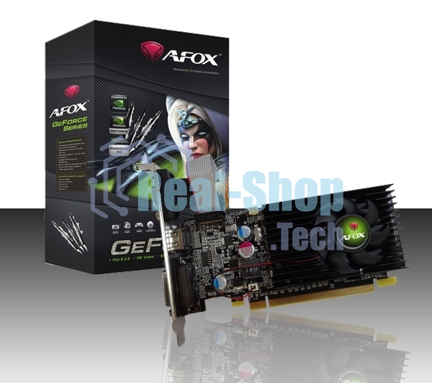Видеокарта AFOX AF210-1024D2LG2 GEFORCE G210 1Gb DDR2 64BIT DVI HDMI VGA LP HEATSINK RETAIL PACK