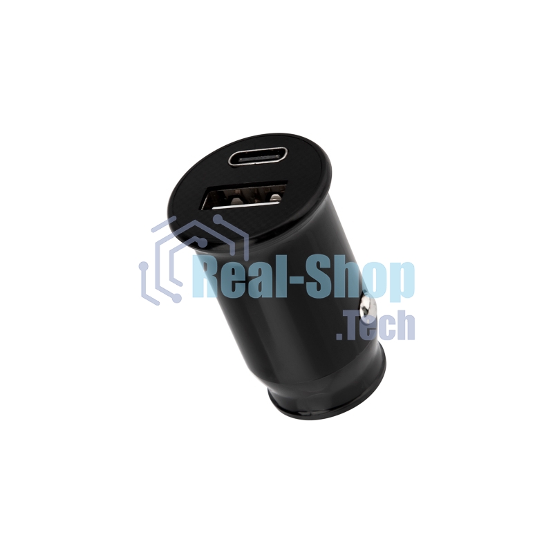 Автозарядка в прикуриватель Rexant АЗУ USB-A+USB-C, 2.4 A черный