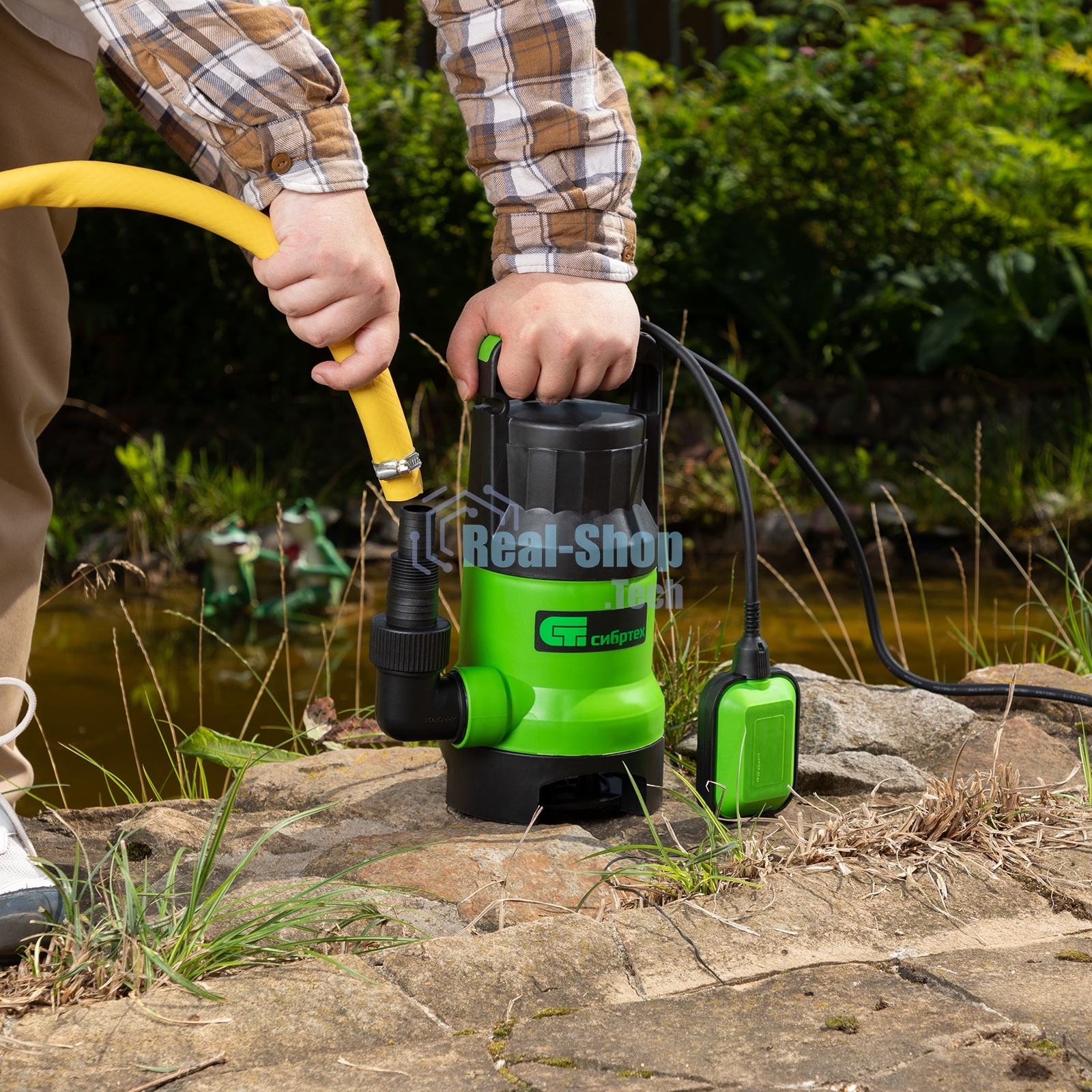 Дренажный насос Сибртех для грязной воды СДН800-35 800 Вт напор 9 м 13500 л/ч