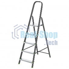 Стремянка Сибртех 5 ступеней, стальной профиль, алюминиевые ступени