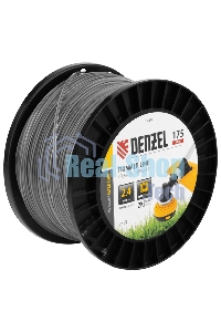 Леска для триммера Denzel двухкомпонентная квадрат, 2,4 мм х 175 м, на DIN катушке EXTRA CORD