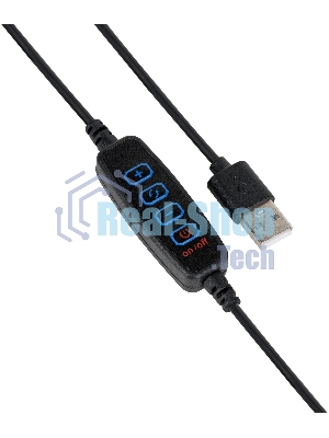 Светильник кольцевой Gauss 15W 800lm 3000-6500K 5V USB IP20 300x23мм черный дим пульт е LED
