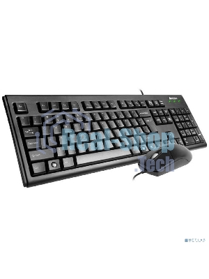 Комплект клавиатура+мышь A4Tech KRS-8372 проводной, USB, 1200 DPI, чёрный