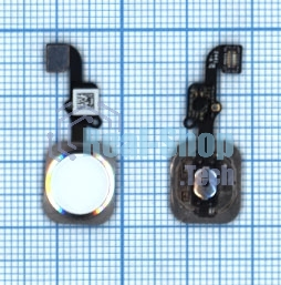 Кнопка HOME в сборе с механизмом и шлейфом для iPhone 6/6 Plus белый