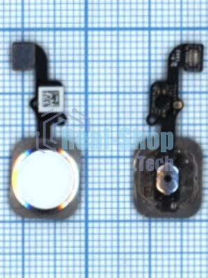 Кнопка HOME в сборе с механизмом и шлейфом для iPhone 6/6 Plus белый